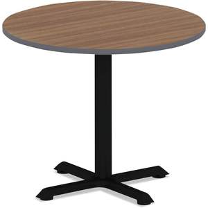 Plateau de table rond réversible en stratifié expresso/noyer Alera, diamètre 35,5 po, pour tables à manger - Product Image 3