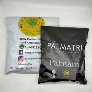 ถุงพลาสติกพิมพ์โลโก้ตามสั่ง พิมพ์โลโก้สีเต็มรูปแบบ ถุงส่งของลายขาว - Product Image 4