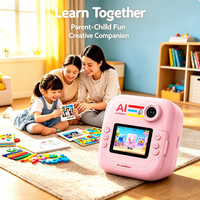 Fotocamera AI Portatile per Divertimento, Modifica Foto con AI, Creazione Immagini da Voce, Giochi Puzzle Integrati, Fotocamera Creativa AI con Batteria da 1200mAh