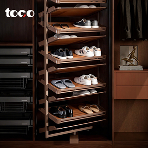 Armoire à chaussures pivotante à 360 degrés en <span class=keywords><strong>bois</strong></span>, étagère de rangement pour chaussures, palette en <span class=keywords><strong>bois</strong></span>, support rotatif à 360 degrés pour armoire - Product Image 3
