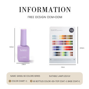 ZRKGEL 60 colores de moda conjunto de esmalte de Gel de alta pigmentación de secado rápido fácilmente remojo <span class=keywords><strong>precio</strong></span> de fábrica no tóxico colección de Gel de uñas Uv - Product Image 5