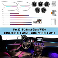Kit d'éclairage d'ambiance pour Mercedes BENZ W176 GLA W156 CLA W117 2012-2019 |   Ventilation de la zone des pieds à 64 couleurs, style turbine, mise à niveau OEM 1:1