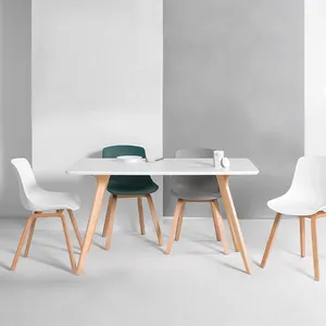 Huihong ODM sillas comedor 46*51*81cm stuhl cadeiras modernas brancas beyaz yemek odası kafeterya sandalyeler