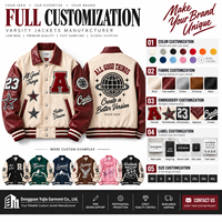 Blouson universitaire personnalisé pour homme avec logo brodé, patch appliqué, emblème lettre, col en cuir – Fabrication OEM sur mesure