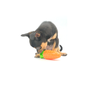 Ultra Dayanıklı Doğal Kauçuk Havuç Köpek Oyuncağı, Agresif Çiğneyiciler İçin Isırmaya Dayanıklı Öğütücü Çiğneme Çubuğu, Ses Çıkaran Evcil Hayvan Oyuncağı - Product Image 3