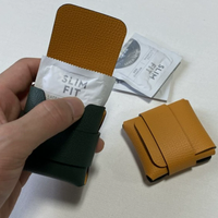 Étui de rangement pour préservatifs en similicuir, mini pochette minimaliste pour préservatifs, porte-monnaie, étui à cartes