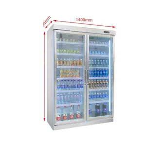 Baixo Preço Supermercado Refrigerantes Refrigeradores Comercial Vertical Retail Display Instalments Freezer