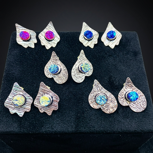 SK NOOR and SONS <b>Indian</b> Vintage Boho Wedding Bridal Jewelry <b>Set</b> Tai Silver Pearl Rhinestone Choker Pendants Model SK00 5023 - Product Image 4