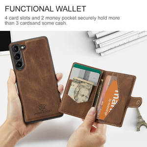 Custodia in pelle retrò CaseMe per Samsung <span class=keywords><strong>Galaxy</strong></span> A71 A51 A72 A53 <span class=keywords><strong>A22</strong></span> custodia per porta carte staccabile 2 in 1 per Samsung A32 A42 A52 - Product Image 3