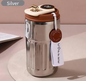 Smart Digital Display <b>Coffee</b> Tumbler Stainless Steel Vacuum <b>Flask</b> With Temperature Reading Travel Mug Minimalist Design - Product Image 6