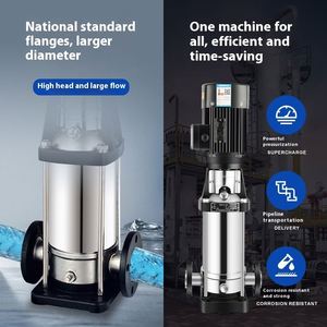 Pompe centrifuge verticale multi-étages légère en acier inoxydable CDL/CDLF pour surpression de conduites industrielles à haut débit - Product Image 4