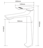 Robinet de lavabo EIOIOL en alliage de zinc avec cartouche céramique, mitigeur monocommande à poser, moderne, pour eau chaude/froide, pour salle de bain