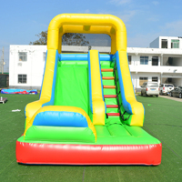 Toboggan gonflable géant commercial, toboggan aquatique gonflable coloré pour enfants, toboggan gonflable robuste pour location de fête en plein air