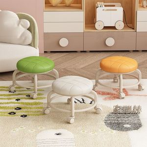 <b>Small</b> <b>Stool</b> With Casters For Kids Portable Plastic Chair Foam Filled Child Seat Home Use - Product Image 4