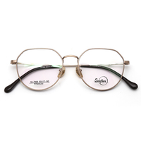 Plaque unisexe faite à la main, cadre rond rétro en titane, monture de lunettes optiques, vente en gros, montures optiques en titane pur