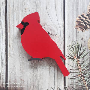 Kerst Houten Rode Vogel Decoratief Stuk Voor Kardinaal 'S Vogel Vakantiehuis Decoratie <span class=keywords><strong>Item</strong></span> - Product Image 6