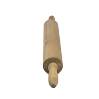 Rouleau à pâtisserie en bois d'acacia pour la pâtisserie, rouleau à pâte professionnel avec poignées, rouleau à pâtisserie en bois pour pizza, pain, biscuits, pâtes