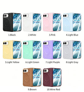 เคสซิลิโคนแม่เหล็กแบบลายคลื่นสำหรับ iPhone 18 ป้องกันรอยพับ กันกระแทก ครอบคลุมเต็มรูปแบบ พร้อมฟิล์มกันรอยหน้าจอ - Product Image 1