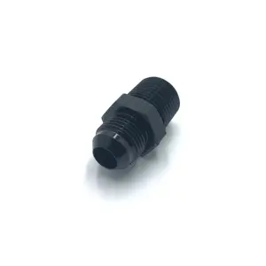 Black Anodized Straight Male Adapter 8AN AN -8 Dash 8 Male to 1/4" 3/8" 1/2" 3/4" NPT Thread Pipe Fitting