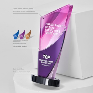 Tùy chỉnh pha lê Trophy cuộc họp thường niên Honor giải thưởng kỷ niệm nhiều màu mạ gương huy chương in Màu Sáng Tạo - Product Image 4