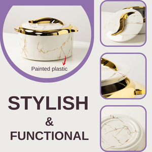 Hot Selling Golden Touch Food <b>Warmer</b> for Home Hotel Restaurants Lunch Box 3 Pcs Set Party Hotpot Container - Product Image 3