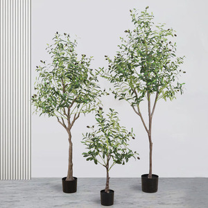 3ft 4ft <span class=keywords><strong>5ft</strong></span> 6ft Faux chậu cây Ô liu nhân Tạo sống động như thật Cây Ô Liu với trái cây cho trong nhà ngoài trời nhà văn phòng trang trí - Product Image 3