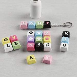 Porte-clés mécanique personnalisé en gros avec interrupteur, capuchon de touche PLA détachable, icône mignonne, anti-stress, pendentif clicker LED - Product Image 3