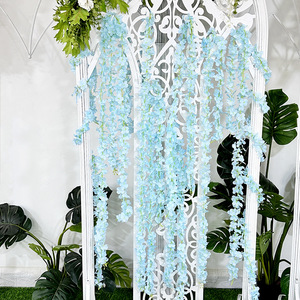 Guirlande d'hortensias artificiels Queyiyi, 2m, fleurs en soie, décoration pour arche de mariage, décoration murale pour la maison - Product Image 4