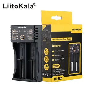 Liitokala Lii-202 18650 Charger 1.2V 3.7V 3.2V 3.85V AA AAA 26650 10440 14500 16340 25500 NiMH Baterai Lithium Smart