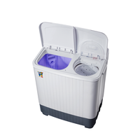 Appareils électroménagers XIAOYA Machine à laver semi-automatique portable de 5 kg pour la maison Électrique Plastique Blanc Hôtel Double cuve