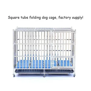 Gabbia per animali domestici in acciaio inossidabile personalizzata in fabbrica forte gabbia per cani di grandi dimensioni all'aperto