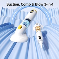 Aspirateur-peigne pour animaux de compagnie tout-en-un, aspirateur automatique pour enlever les poils de chat et de chien, dispositif d'aspiration des poils d'animaux pour tapis et literie