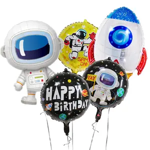 Ballon à hélium en aluminium pour enfants, prix de gros, fusée d'astronaute de l'espace, jouet d'anniversaire pour enfants, offre spéciale, décoration de fête