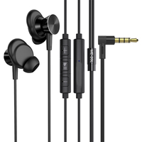 Écouteurs intra-auriculaires hybrides Pro HD 3,5 mm, écouteurs filaires avec basses profondes 4D, écouteurs dynamiques en métal avec micro pour téléphone