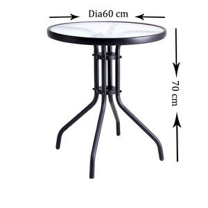 طاولة طعام خفيفة الوزن ومحمولة من الزجاج المقوى، أثاث خارجي متين بتصميم عصري للفنادق والمدارس وغرف المعيشة والحدائق - Product Image 5