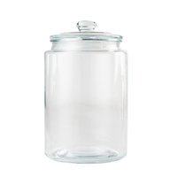 Bocaux en verre avec couvercle à vis, bocaux de rangement, grande capacité, verre transparent à large ouverture, 1/2/3/4 gallons, bouteilles et bocaux de rangement pour la cuisine