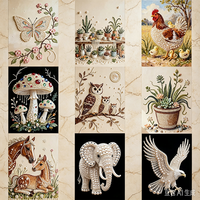 Tableau mural de luxe 3D en toile perlée, peinture florale faite à la main avec perles incrustées, décoration murale élégante pour salon et chambre à coucher, cadeau