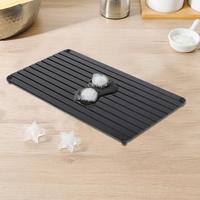 Accessoires de cuisine Plateau de dégivrage rapide pour viande Nouveau Style Plateau en aluminium pour décongeler la viande congelée Plaque de dégivrage rapide de couleur noire