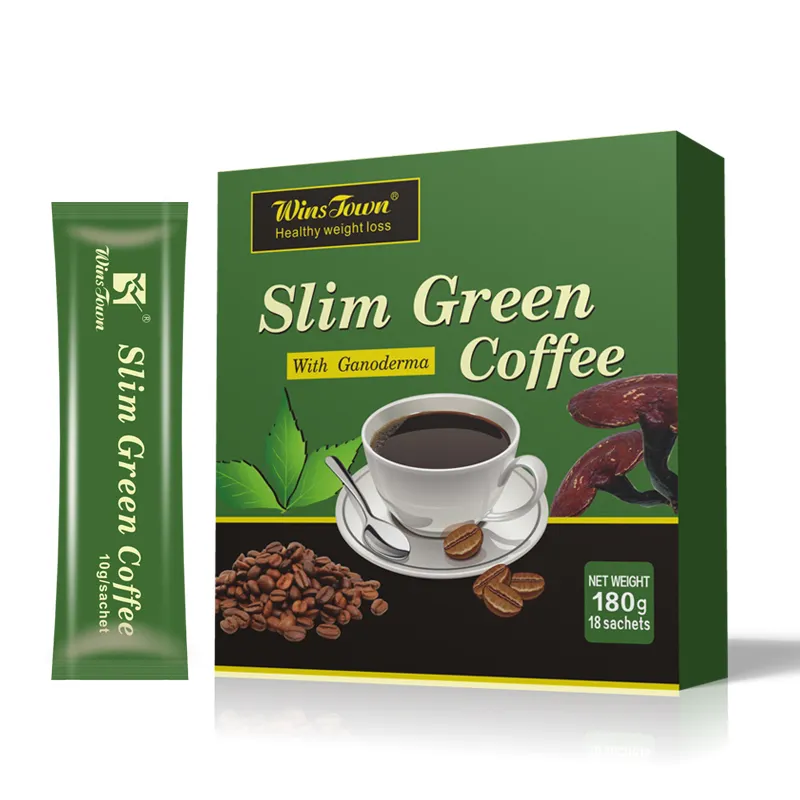 Gewichtsverlust kaffee Winstown Produkte am besten gezeigt natürliches kräutermittel Instant-Pulver Diät Detox Slim grüner Kaffee mit Ganoderma