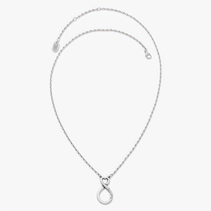 Collier porte-breloque interchangeable en argent sterling 925, symbole d'amour infini - Product Image 2
