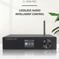 Amplificateur audio stéréo Hi-Fi Wifi 2X100W Classe D DSP DAC, prend en charge le Wifi 2.4G 5G, Airplay, BT5.4, lecture multiroom, HDM I ARC