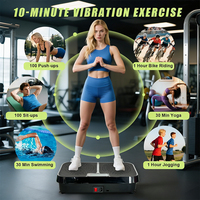 Plateforme vibrante pour entraînement musculaire et mise en forme du corps entier, vitesse réglable, silencieuse, logo personnalisé