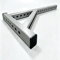 Cadre triangulaire simple face en aluminium inaltérable avec canaux à fentes réglables pour unités de systèmes split sans conduit