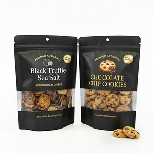 Sacs d'emballage alimentaire personnalisés imprimés avec fermeture éclair, pour bonbons, snacks, biscuits, gâteaux, sachets refermables avec fenêtre, pochettes alimentaires verticales - Product Image 4