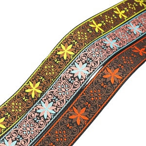 Dây Đeo Vải Polyester 50mm với hoa văn hình học đàn hồi bền & thân thiện với môi trường cho hàng may mặc & dệt may gia đình - Product Image 1