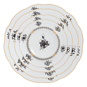 <span class=keywords><strong>Service</strong></span> de table de luxe en <span class=keywords><strong>porcelaine</strong></span> fine noire à motif floral, assiettes de présentation vintage en céramique, tasses à café et bols en <span class=keywords><strong>porcelaine</strong></span> pour événements hôteliers - Product Image 6