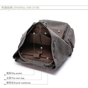 Mochila para Portátil de Lona Vintage Personalizada 2025 para Hombre, Logotipo Personalizado, Portátil, con Gran Capacidad Impermeable, Forro de Poliéster, Parte Trasera Suave - Product Image 2