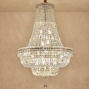 Zèle éclairage luxe villa hôtel lampe suspendue encastré plafond k9 lustres en cristal pour les mariages - Product Image 6