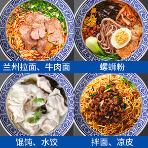 ชามเมลามีนไคโบยะ 7.5 นิ้ว ลายดอกไม้สีน้ำเงิน สำหรับร้านอาหารก๋วยเตี๋ยว - Product Image 4