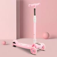 Trottinette pour enfants à hauteur réglable, pliable sur 4 niveaux, 70-78 cm, trottinette portable pour filles, rose